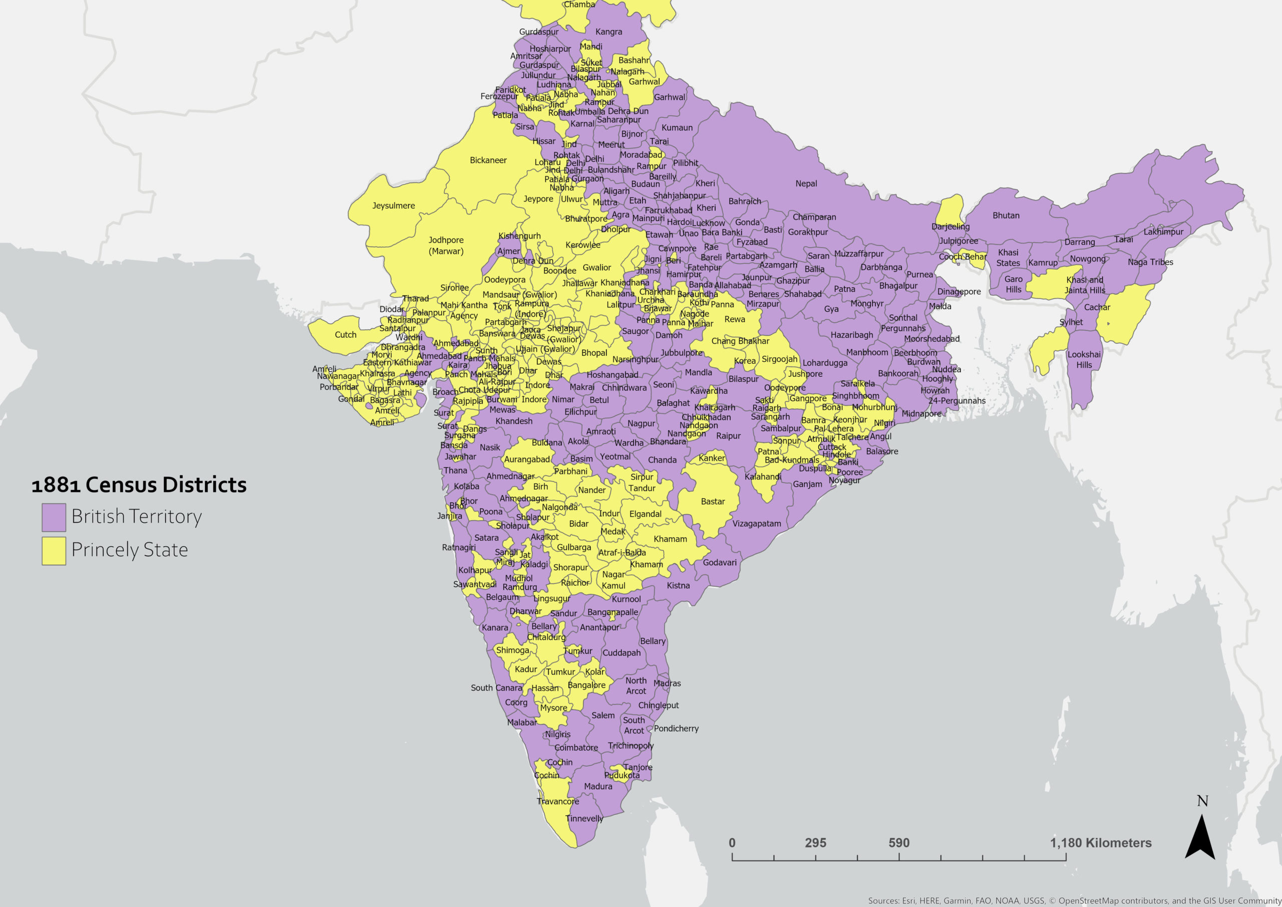 All India District Map Digitization Of Indian Census Districts 1872 To Present – Appraising Risk